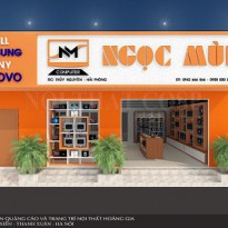 Thiết kế nội thất shop máy tính Ngọc Mùi - Hải Phòng